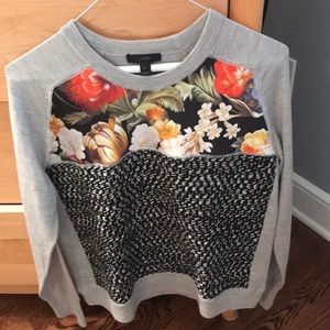 J CREW GREY LIGHT WEIGHT SWEATER, M